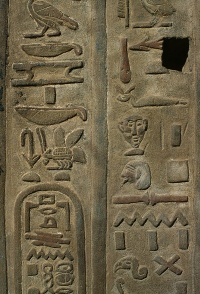 Relief of Hieroglyphs (detail) by Egyptian
